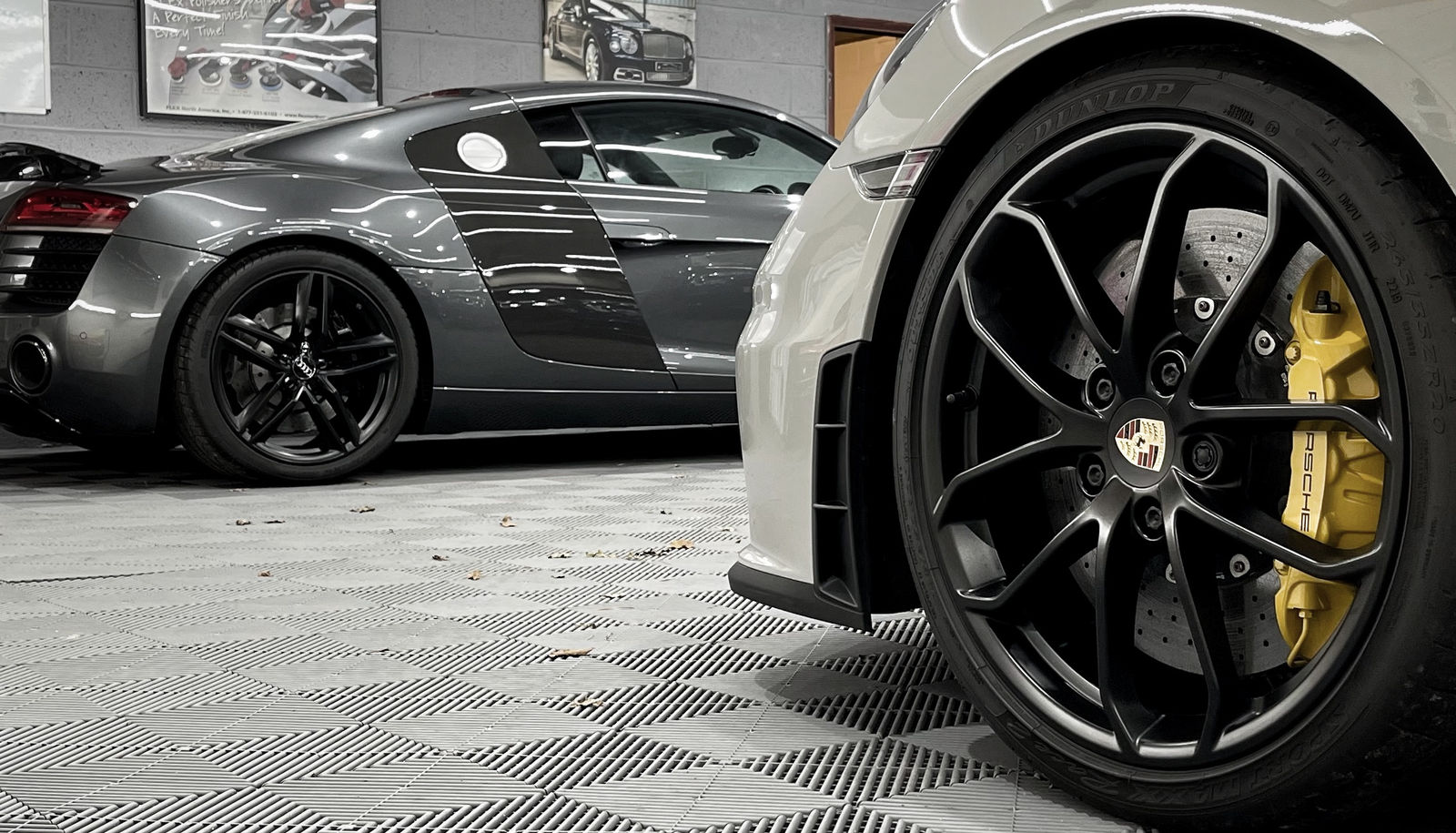 Audi R8 and Porsche Spyder